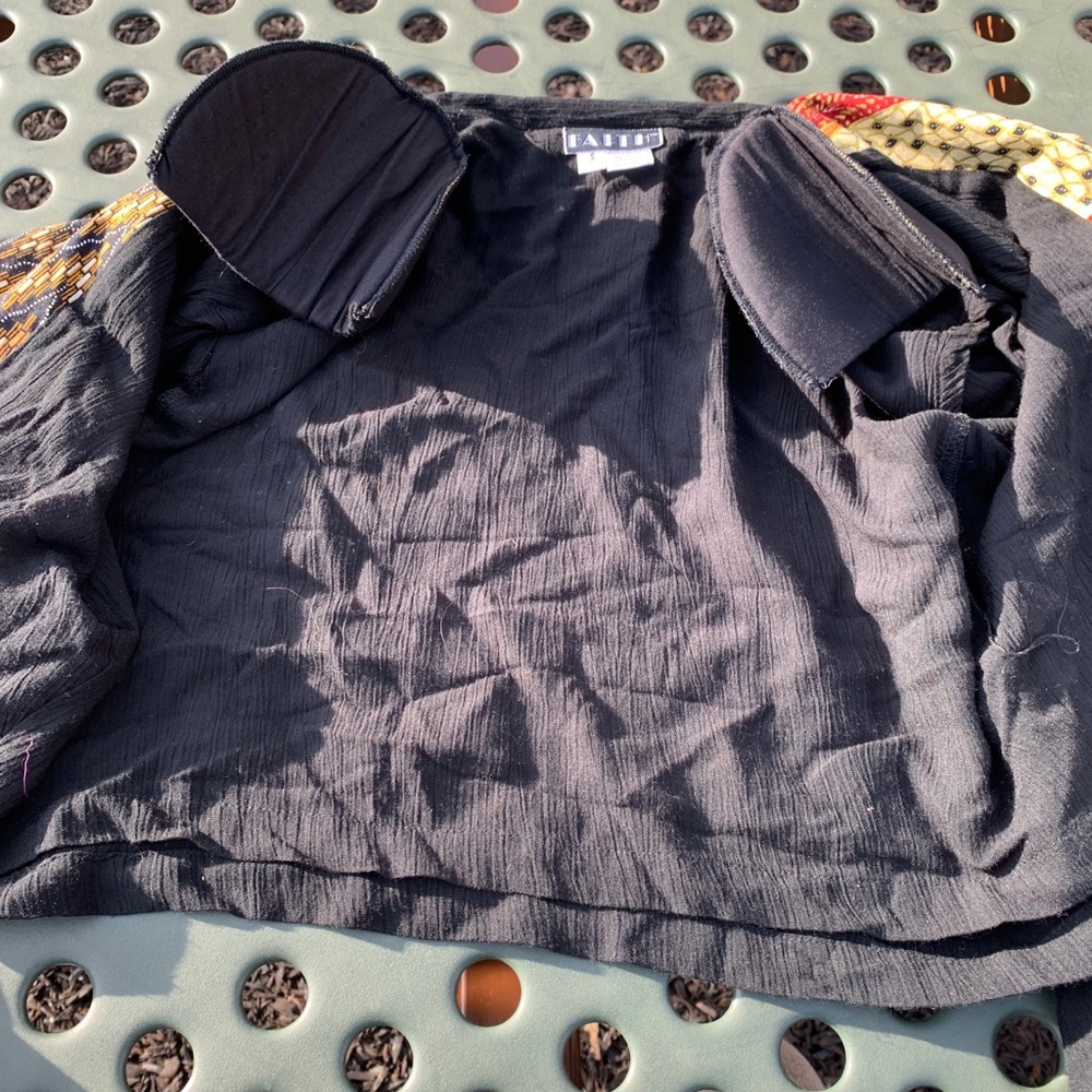 Multicolor Patchwork Embellished Jacket By Faith - image 6